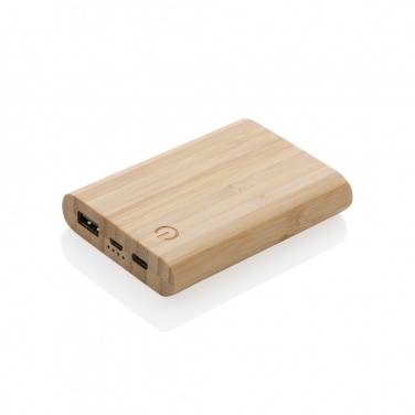 Logo trade corporate gift photo of: Bamboo 5.000 mAh powerbank