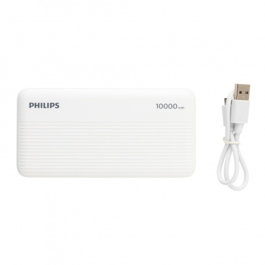 Logo trade corporate gifts image of: Philips 10.000 mAh slim powerbank