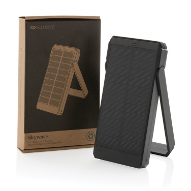 Logo trade corporate gifts picture of: Skywave RCS recycled plastic solar powerbank 10000 mAh