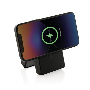 Logo trade corporate gifts picture of: Skywave RCS rplastic solar powerbank 5000 mAh 10W wireless
