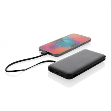 Logo trade promotional items image of: Lockhart RCS recycled plastic 10.000 with integrated cables