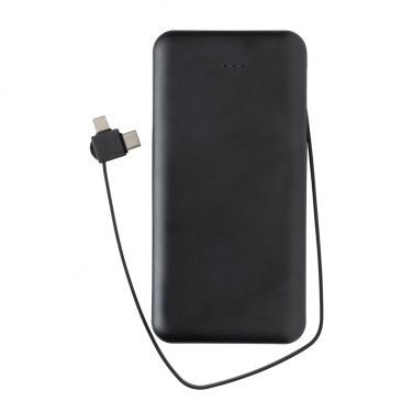 Logo trade promotional gifts picture of: Lockhart RCS recycled plastic 10.000 with integrated cables