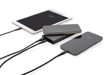 Logo trade corporate gifts picture of: Terra RCS recycled 18W aluminium 10000 powerbank 10W