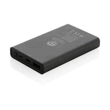 Logo trade promotional giveaway photo of: Terra RCS recycled aluminium powerbank 5.000 mAh
