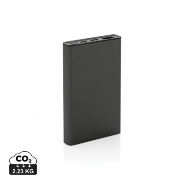 Logo trade business gift photo of: Terra RCS recycled aluminium powerbank 5.000 mAh