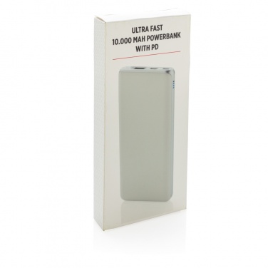 Logo trade promotional item photo of: Ultra fast 10.000 mAh powerbank with PD
