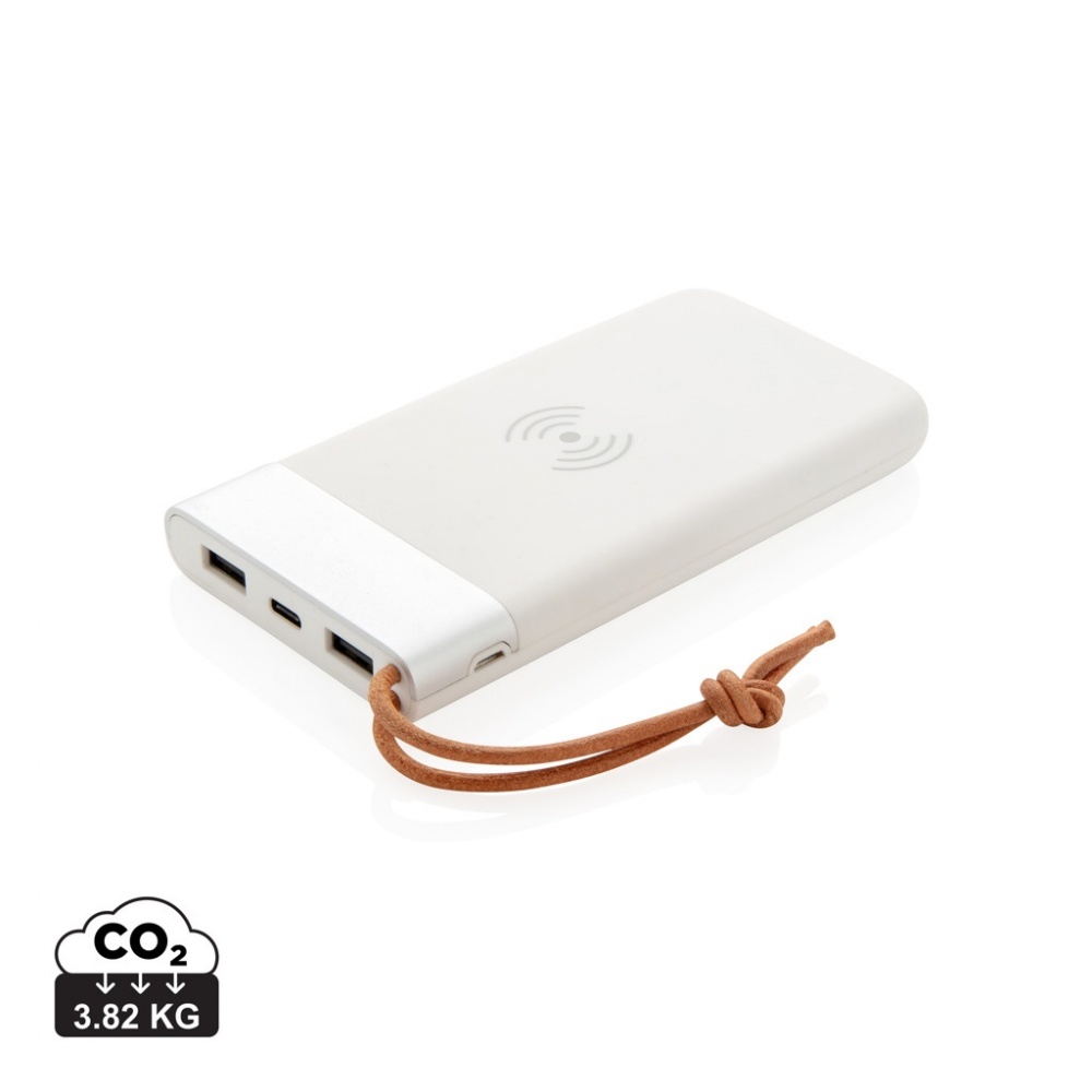 Logotrade promotional item picture of: Aria 8.000 mAh 5W wireless charging powerbank