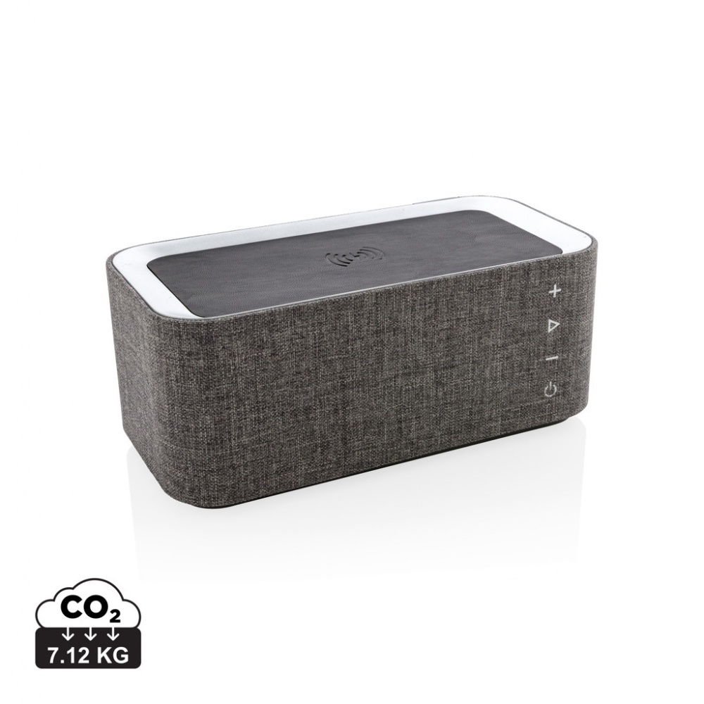 Logo trade promotional merchandise photo of: Vogue wireless charging speaker