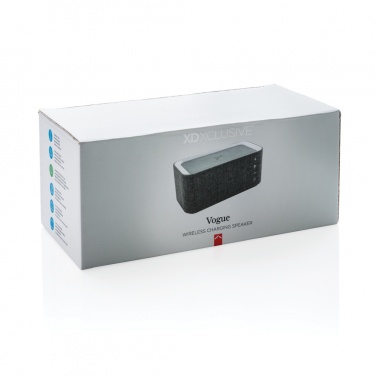 Logo trade promotional merchandise photo of: Vogue wireless charging speaker