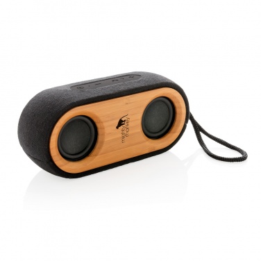 Logo trade advertising products picture of: Bamboo X double speaker