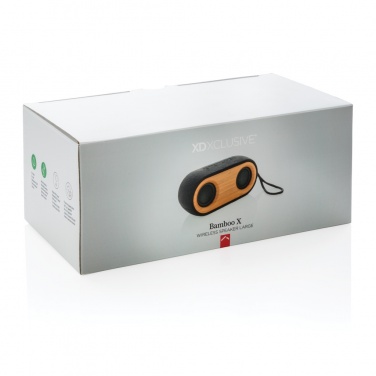 Logotrade corporate gift image of: Bamboo X double speaker