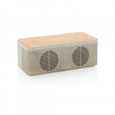Logo trade promotional products image of: Wheatstraw wireless charging speaker