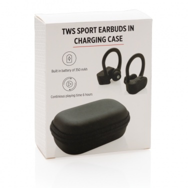 Logo trade promotional giveaways picture of: TWS sport earbuds in charging case
