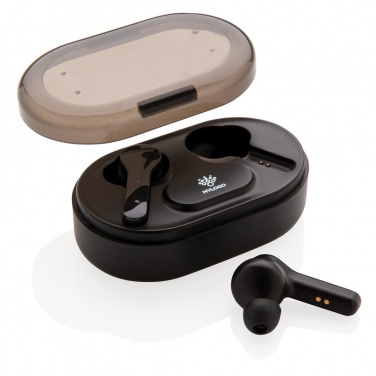 Logotrade promotional gift image of: Light up logo TWS earbuds in charging case