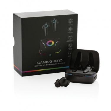 Logotrade promotional products photo of: RGB gaming earbuds with ENC