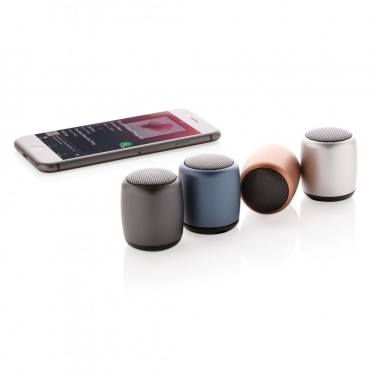 Logo trade promotional items picture of: Mini aluminium wireless speaker
