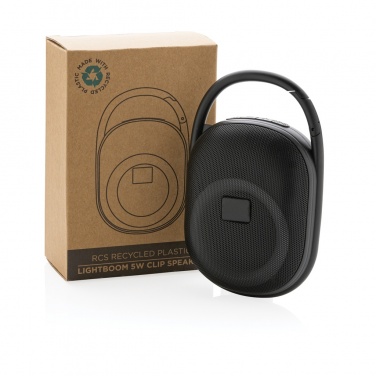 Logotrade corporate gift image of: RCS recycled plastic Lightboom 5W Clip speaker