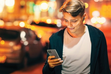 Logo trade promotional merchandise image of: Motorola IPX5 TWS MOTO buds 85