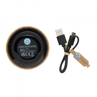 Logotrade promotional merchandise image of: RCS recycled plastic and bamboo 3W wireless speaker