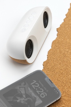 Logo trade corporate gifts image of: Oregon RCS recycled plastic and cork 10W speaker