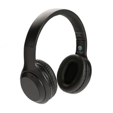 Logo trade promotional merchandise photo of: RCS standard recycled plastic headphone