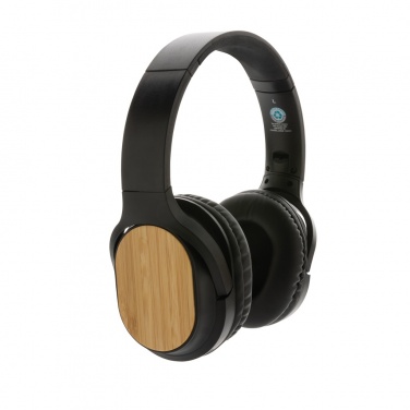 Logotrade promotional product picture of: RCS and bamboo Elite Foldable wireless headphone
