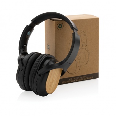 Logotrade advertising products photo of: RCS and bamboo Elite Foldable wireless headphone
