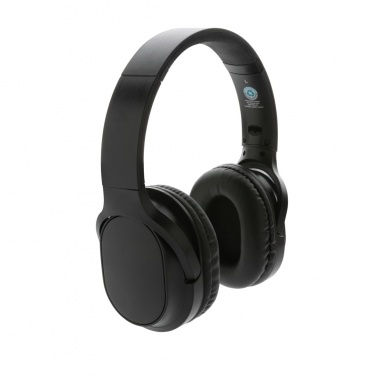 Logo trade advertising products image of: RCS recycled plastic Elite Foldable wireless headphone