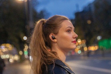 Logo trade promotional product photo of: Urban Vitamin Gilroy hybrid ANC and ENC earbuds