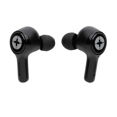 Logotrade promotional item image of: RCS recycled plastic Swiss Peak ANC TWS earbuds