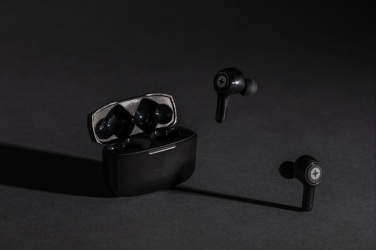Logotrade promotional merchandise photo of: RCS recycled plastic Swiss Peak ANC TWS earbuds