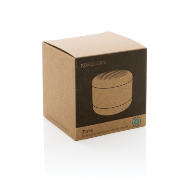 Logo trade promotional merchandise photo of: Terra RCS recycled aluminium 5W wireless speaker