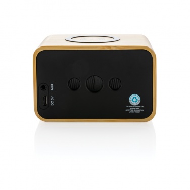 Logo trade advertising products image of: RCS Rplastic 3W speaker with bamboo 5W wireless