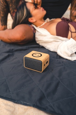 Logotrade corporate gift image of: RCS Rplastic 3W speaker with bamboo 5W wireless