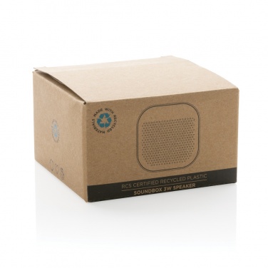 Logotrade promotional products photo of: RCS recycled plastic Soundbox 3W speaker