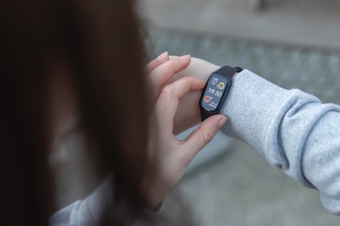 Logotrade promotional giveaway image of: RCS recycled TPU  activity watch 1.47'' screen with HR