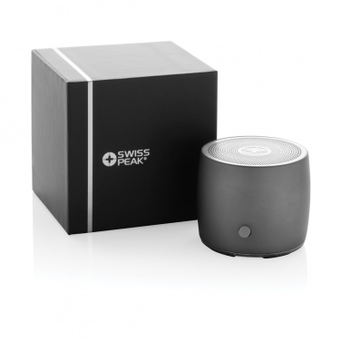 Logotrade promotional product image of: Swiss Peak RCS recycled aluminum 3W bass speaker