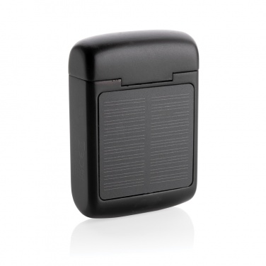Logo trade promotional merchandise picture of: Skywave RCS recycled plastic solar earbuds