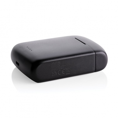 Logotrade promotional giveaway image of: Skywave RCS recycled plastic solar earbuds