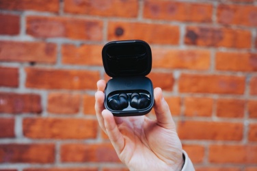 Logotrade promotional gift image of: Lakewood RCS recycled and repairable wireless earbuds