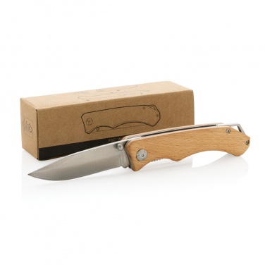 Logo trade promotional gifts picture of: Wooden outdoor knife