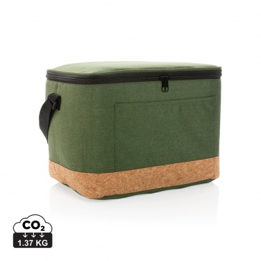Logotrade promotional items photo of: Impact AWARE™ XL RPET two tone cooler bag with cork detail
