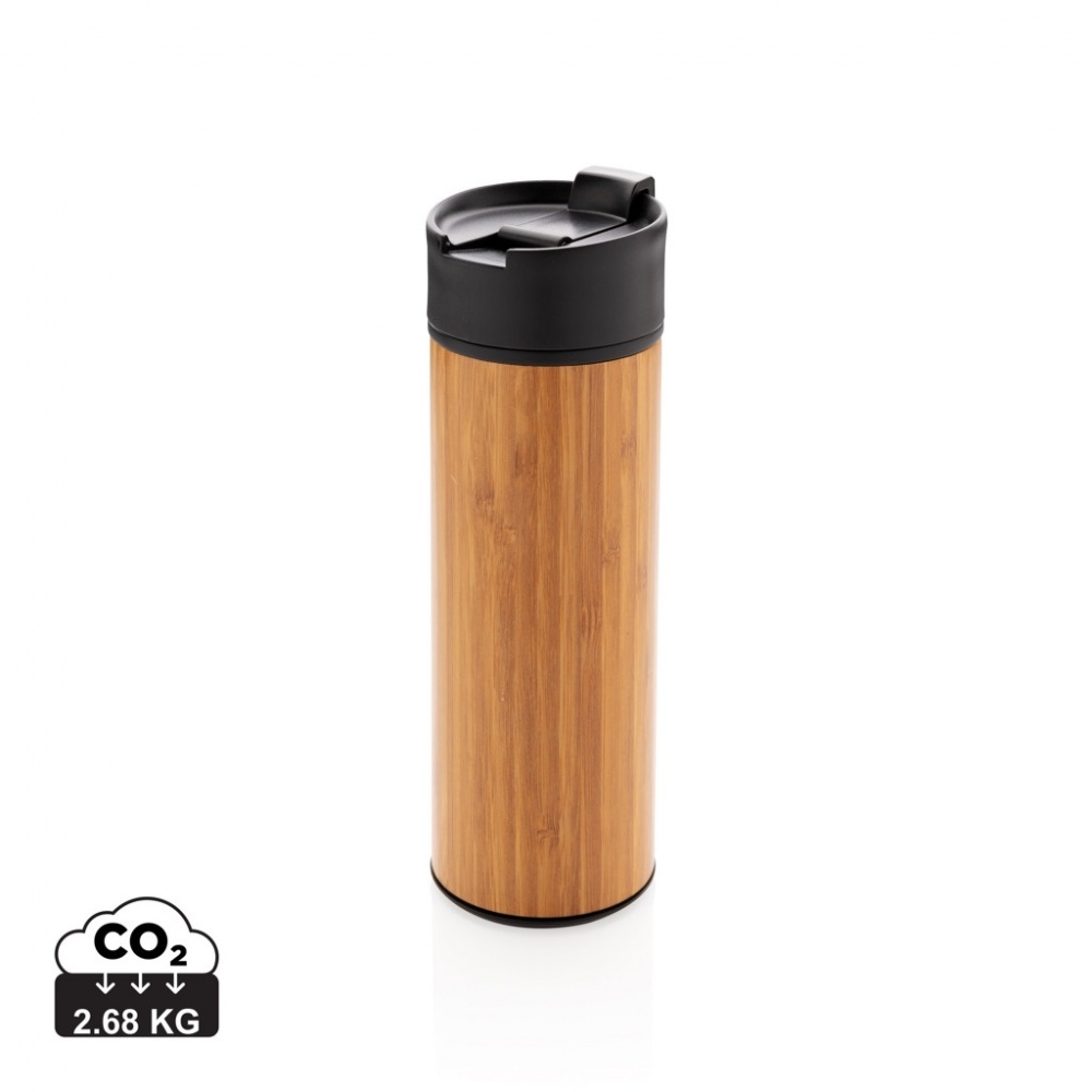 Logotrade promotional products photo of: Bogota vacuum bamboo coffee mug