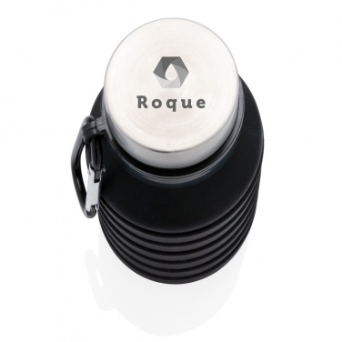 Logotrade promotional product image of: Leakproof collapsible silicone bottle with lid