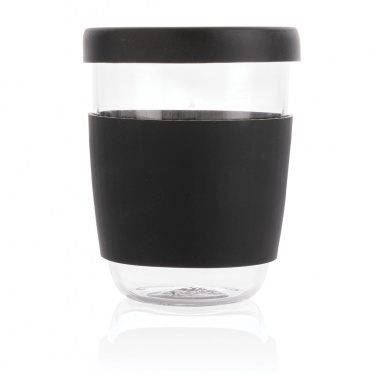 Logo trade promotional items image of: Ukiyo borosilicate glass with silicone lid and sleeve