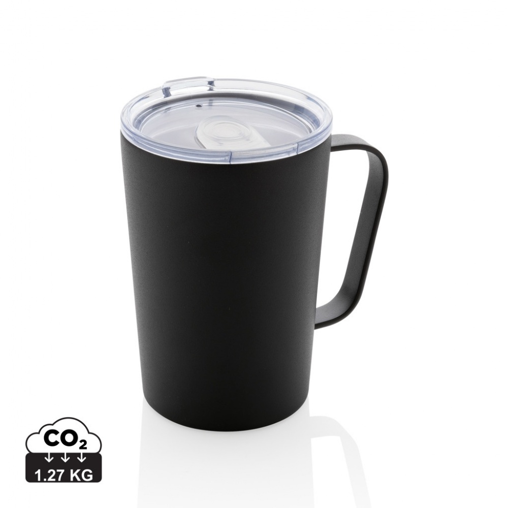 Logotrade promotional gifts photo of: RCS Recycled stainless steel modern vacuum mug with lid