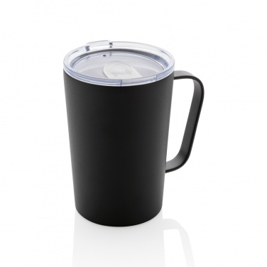 Logo trade promotional merchandise photo of: RCS Recycled stainless steel modern vacuum mug with lid
