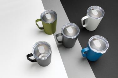 Logo trade promotional items image of: RCS Recycled stainless steel modern vacuum mug with lid