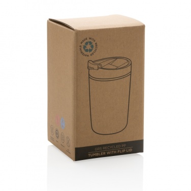 Logo trade promotional gift photo of: GRS Recycled PP tumbler with flip lid