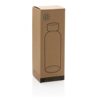 Logo trade promotional merchandise picture of: RCS RPET bottle with bamboo lid